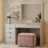 BEAUTYSOFA | Schminktisch MALTA Kaschmir 120 cm mit Spiegel Produktbild-Vorschau 2