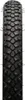 A close-up, front-facing view of a bicycle tire with prominent tread and metal studs. Podgląd zdjęcia produktu