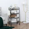 SUGIFT Küchenwagen Beistellwagen, Stahl, Schwarz Produktbild-Vorschau 4