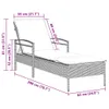Sonnenliege mit Auflage Schwarz 63x200x81 cm Poly Rattan Produktbild-Vorschau 10