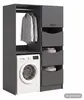 Free wasmachinekast 3 deuren, 1 vouwdeur, 2 planken Productafbeelding-voorbeeld 11