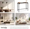 Collage of different room settings showcasing furniture, including a bar table, dining set, living room, and bedroom. Náhled obrázku produktu