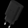 A black Nokia USB-C wall charger with European plug prongs is shown against a black background. Produktbild-Vorschau