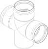 POLOPLAST POLO-KAL XS, Doppelabzweig, DN 110/110/87, 1 Stk. Produktbild-Vorschau 3