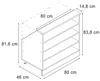 Dachschrägenschrank Vicco Rion Weiß 80 x 81.6 cm mit 4 Produktbild-Vorschau 2