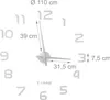 relaxdays DIY Wanduhr mit 3D-Zahlen Produktbild-Vorschau 4