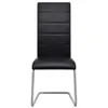 The Living Store Freischwinger 4 Stk. Schwarz Kunstleder Produktbild-Vorschau 3