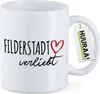 Huuraa Kaffeetasse Filderstadt verliebt 330ml Weiß Keramik Produktbild-Vorschau 1