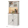 VASAGLE Sideboard mit Beleuchtung und Ladestation, Produktbild-Vorschau 2