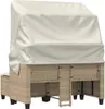 vidaXL Gartensofa 2-Sitzer mit Dach und Hockern Beige Poly Produktbild-Vorschau 7