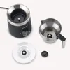 A disassembled electric milk frother is laid out on a white background. Produktbild-Vorschau