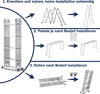 XINZI 6-in-1 multifunctionele ladder, aluminium met Productafbeelding-voorbeeld 9