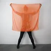 Baumwollschal – orange – silberner Lurex – quadratischer Produktbild-Vorschau 9