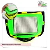 A vacuum cleaner filter is shown with a close-up inset of a hand holding a smaller filter component. Produktbild-Vorschau