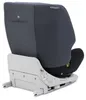 A side view of a gray child car seat with a white base. Produktbild-Vorschau