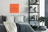 MuchoWow® Poster Skyline "Dubai" schwarz auf orange 50x50 Produktbild-Vorschau 4