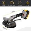 A cordless tile vibrator with specifications listed above it. Podgląd zdjęcia produktu