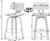 Tabouret de bar pivotant IBELINA - crème / chêne Voir les images du produit 6