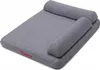 A dark gray dog bed with bolster pillows on a white background. Náhled obrázku produktu