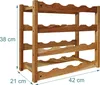 Relaxdays Weinregal, 16 Flaschen, Walnussholz, HBT: 38 x 42 Produktbild-Vorschau 4