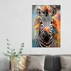 DEQOART Glasbild Echtglas 60x90 cm 'Zebrafarbenrausch' Produktbild-Vorschau 3