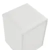 A white cube-shaped ottoman or storage unit is shown from a top-down perspective against a white background. Anteprima dell’immagine prodotto