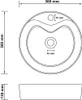 vidaXL Lavabo con troppopieno bianco opaco 36x13 cm in Anteprima dell’immagine prodotto 7