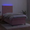 vidaXL Boxspringbett mit Matratze & LED Rosa 80x200 cm Samt Produktbild-Vorschau 5