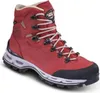 A single red hiking boot shown from a three-quarter side view against a white background. Voir les images du produit