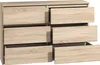Roe Furniture | Kommode - 6 Schubladen - 140 cm - Sonoma - Produktbild-Vorschau 4