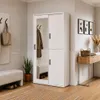 BEAUTYSOFA | Kleiderschrank LANO 100 cm Weiß Schrank mit Produktbild-Vorschau 2