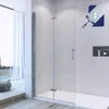 Falttür Duschabtrennung 95x195cm, 6mm Nano ESG Glas für Produktbild-Vorschau 1