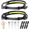 Stirnlampe LED Wiederaufladbar 2 Stück Headlamp 260 Grad Produktbild-Vorschau 1