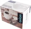 A product box for a white porcelain teapot with a strainer. Podgląd zdjęcia produktu
