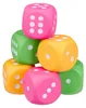 relaxdays Cubes en mousse vert, orange, rose , 6 pcs. Voir les images du produit 1