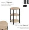 Table d’appoint COLCHESTER 40x61cm - Bois clair industriel, Voir les images du produit 3