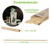 100 Stück Weizenstroh Trinkhalme – 100% Natur Strohhalme, Produktbild-Vorschau 3