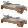 2er-Set Stapelbett 90x200cm 'Pisa' Buche massiv natur geölt Produktbild-Vorschau 4