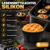 Silikon Förmchen für Airfryer, 8 Stück, Muffinförmchen Produktbild-Vorschau 2