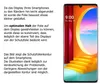 A smartphone with a screen protector is shown next to descriptive text about the protector. Produktbild-Vorschau