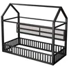 Merax Kinderbett 90x200 cm, Hausförmiges Plattformbett mit Produktbild-Vorschau 8