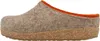 A side view of a beige slipper with an orange trim. Produktbild-Vorschau