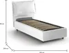 Einzelbett Zusanne, Containerbett mit Stoffbespannung, 100% Produktbild-Vorschau 3