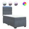 Boxspringbett mit Matratze Dunkelgrau 100x200 cm Samt Produktbild-Vorschau 1