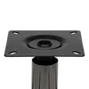 A close-up studio shot of a black metal chair base with a fluted cylindrical column. Voir les images du produit