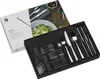 A set of cutlery in its packaging, with a lid showing a lifestyle image of food and cutlery. Anteprima dell’immagine prodotto