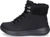 Side view of a black Skechers boot. Voir les images du produit
