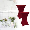 LUMALAND Stehtischhusse Tisch Bezug Husse - Ø 80-85cm - Rot Produktbild-Vorschau 2
