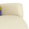 vidaXL Fauteuil de massage avec repose-pieds Crème Voir les images du produit 9