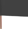 A close-up view of a dark grey fabric panel supported by a wooden leg. Produktbild-Vorschau